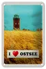 Blechschild Reise 12x18cm Ostsee Turm Natur Weide Urlaub Produktbild-Vorschau 1