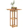 Möbel Bistrotisch 75x75x110 cm Massivholz Akazie - Produktbild-Vorschau 3