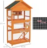 PawHut Cage à oiseaux en bois, cage perroquet, aire de Voir les images du produit 5