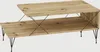 A modern coffee table with a light wood finish and black metal legs. Náhled obrázku produktu
