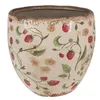 Clayre & Eef Doniczka Ø 18x18 cm Beżowo-czerwone ceramiczne Podgląd zdjęcia produktu 1