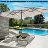 COSTWAY Ombrellone doppio 450x260cm con LED solari e Anteprima dell’immagine prodotto 2