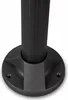 Close-up of the base of a black outdoor lamp post. Voir les images du produit