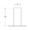 A technical drawing of a product with dimensions indicated. Produktbild-Vorschau
