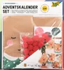 A product packaging for an advent calendar craft kit. Produktbild-Vorschau
