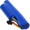 A close-up shot of a blue battery pack with a black connector and colored wires. Produktbild-Vorschau