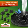 GARDEBRUK® Solar Springbrunnen 7 Effekte 180L/h Solarpanel Produktbild-Vorschau 3