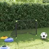 vidaXL But de football pour enfants Pliable Noir 90x64x64 Voir les images du produit 3