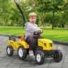 HOMCOM Porteur tracteur enfants avec remorque, râteau et Voir les images du produit 2