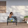 Panchina da giardino Relaxdays con cuscini di seduta, Anteprima dell’immagine prodotto 3