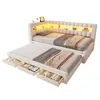 Cama tapizada Merax, sofá cama de 90x190 cm con iluminación Vista previa de la imagen del producto 10