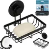 Étagère de douche en métal noir avec ventouse Voir les images du produit 10
