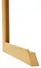 A corner piece of a wooden picture frame, shown from a low angle against a white background. Produktbild-Vorschau