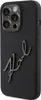 A black iPhone case with a gray Karl Lagerfeld script logo. Náhľad obrázku produktu