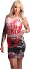 Yakuza Dámské šaty Dead One Bodycon, bílé, L Náhled obrázku produktu 1