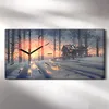Leinwand Wanduhr Wandkunst Uhr Geräuschlos 60x30 Ölgemälde Produktbild-Vorschau 2