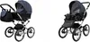 A collage of two images showing a baby stroller from different angles. Produktbild-Vorschau