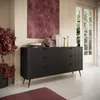 AX LIVING Kommode schwarz mit Schubladen Vespasia 163 6S Produktbild-Vorschau 8