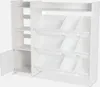 A white toy storage unit with multiple bins and shelves. Produktbild-Vorschau