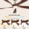 ZELURXX Deckenventilator mit LED Licht, 132 cm, 6 Stufen, Produktbild-Vorschau 2