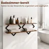 Wandregale, 2er-Set, Schweberegal Zweistöckig Wandregal, Produktbild-Vorschau 4