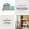 A collage of images showing bedding, care instructions, and a laundry room. Produktbild-Vorschau