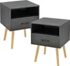 Tavolino 'Gävle' set di 2 grigio scuro Anteprima dell’immagine prodotto 1
