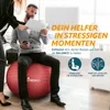 TRESKO Gymnastikball (Rot, 55cm) mit Pumpe Fitnessball Produktbild-Vorschau 3