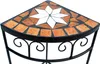A close-up view of a corner shelf with a mosaic top. Náhled obrázku produktu