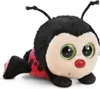A plush ladybug toy is shown lying on its stomach against a white background. Produktbild-Vorschau