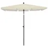 vidaXL Parasol avec mât 210x140 cm Sable Voir les images du produit 1