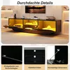 Meuble TV laqué brillant avec éclairage LED, meuble TV avec Voir les images du produit 7