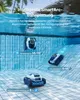 Underwater view of a swimming pool with pool cleaning robots demonstrating features. Produktbild-Vorschau