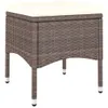 vidaXL Set di 4 sedie e sgabelli da giardino in rattan Anteprima dell’immagine prodotto 7