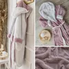 CalmyLIFE Badjas dames, pluizig ochtendjas - met Productafbeelding-voorbeeld 6