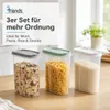 3er set,Schüttdosen 2 Liter, transparent mit Klappdeckeln Produktbild-Vorschau 7