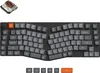 A split ergonomic keyboard with a single keycap shown in the top left corner. Produktbild-Vorschau