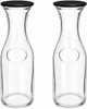 Glaskaraffe 2er Set 1L mit Deckel Wasserkaraffe Saftkaraffe Produktbild-Vorschau 1