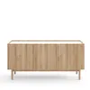 BETTSO Komoda BOHO 144x68 cm třídveřová Dub Riviera Bílý Náhled obrázku produktu 1
