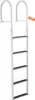 A white dock ladder with black steps against a white background. Náhľad obrázku produktu