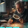 Lupa 10x s LED osvetlením (18 diód) a veľkým skleneným Náhľad obrázku produktu 11