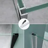 Collage of images showing different ways a shower door seal is installed and used. Produktbild-Vorschau