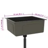 vidaXL Lavello da incasso a mano in acciaio inox nero Anteprima dell’immagine prodotto 8