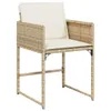 13-tlg. Garten-Essgruppe mit Kissen Beige Poly Rattan Produktbild-Vorschau 5
