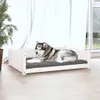 vidaXL Hundebett Weiß 105,5x75,5x28 cm Massivholz Kiefer Produktbild-Vorschau 3