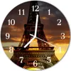 Glasuhr Wanduhr Küchenuhr Echt-Glas 30fi cm Eiffelturm Produktbild-Vorschau 1