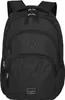 A black backpack is shown against a white background. Produktbild-Vorschau