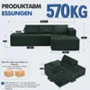 COMHOMA Ecksofa mit Schlaffunktion, 228cm Corduroy Produktbild-Vorschau 4
