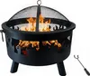 Braciere Relaxdays, Ø 64 cm, parascintille, attizzatoio, Anteprima dell’immagine prodotto 1