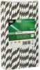 Papstar Trinkhalme Papier Strippes 20cm schwarz weiss 100 Podgląd zdjęcia produktu 5